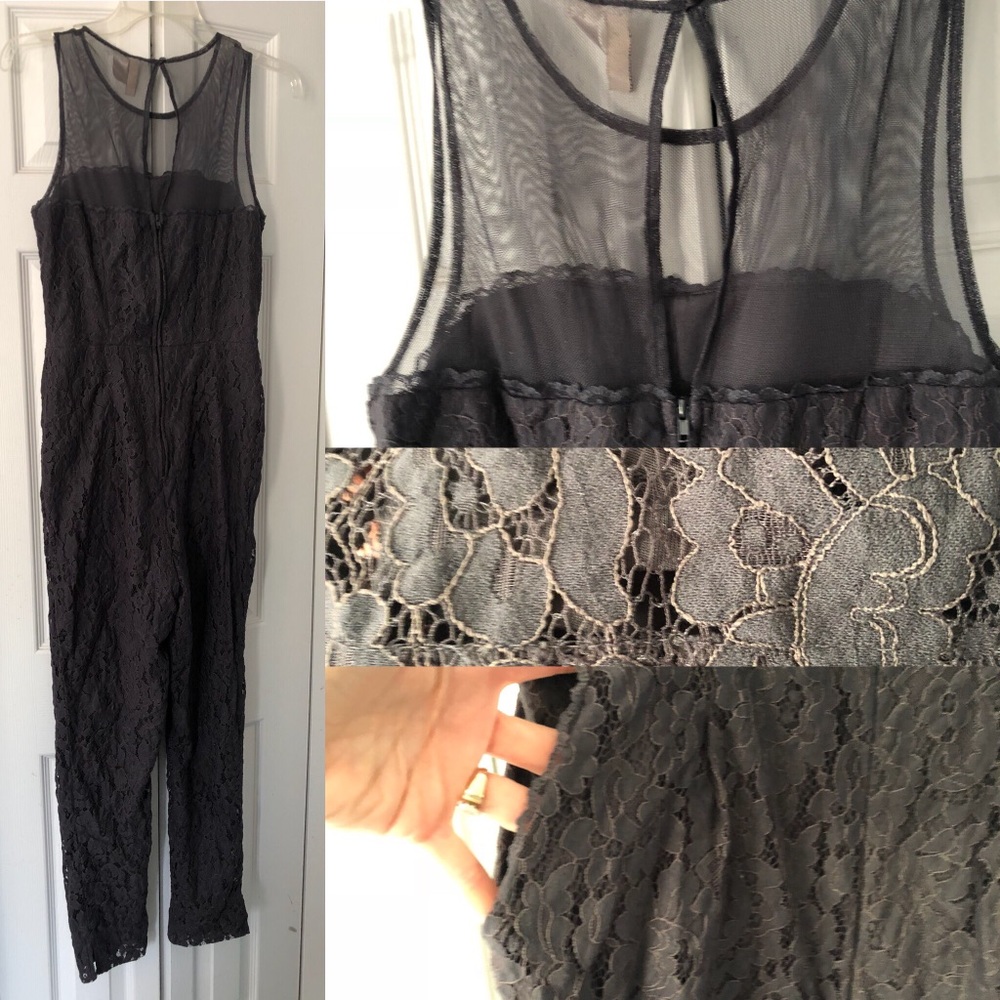 Grey lined lace Jumper